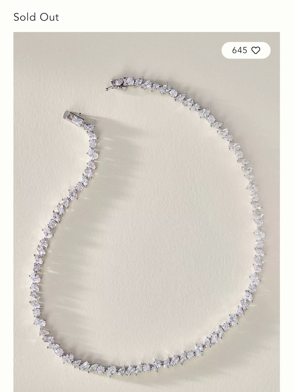 SHASHI Pear Tennis Necklace